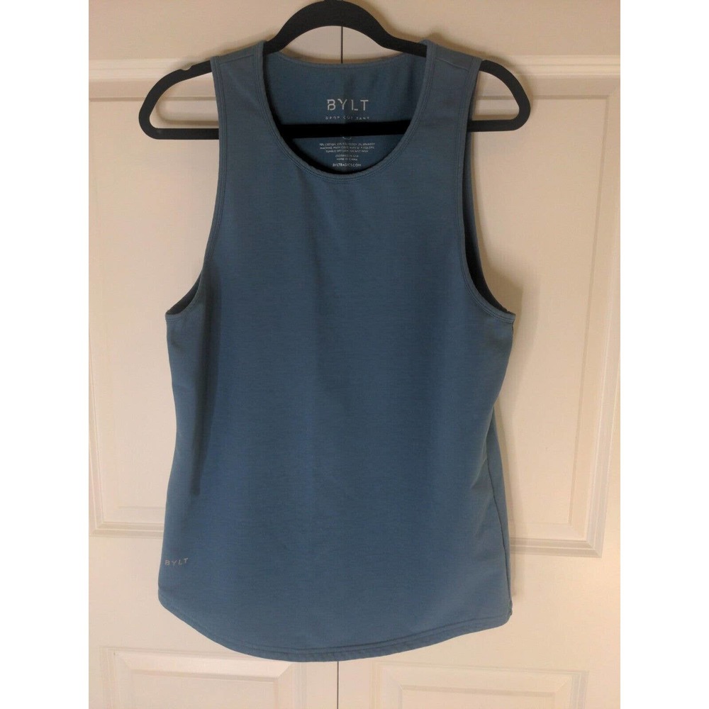BYLT Ink blue Drop Cut Tank Top Lux Workout Gym Causal Activewear Women's M
